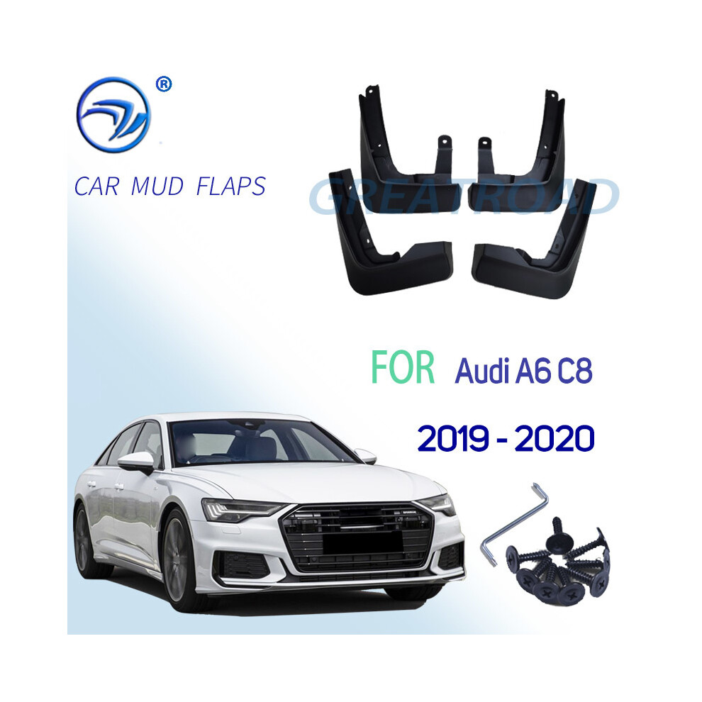 (Basic) Car Mudflap Mudguards for Audi A6 Saloon S-Line Sport C8 2019~2020 Fender