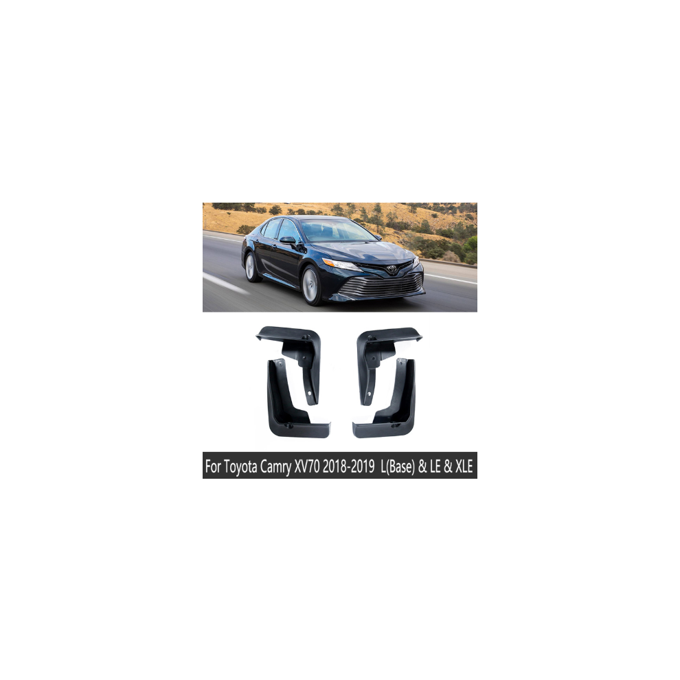 (Fit L(Base) Le Xle) For Toyota Camry 2018~2019 Xv70 4Pcs Front Rear Car Fender Mudguard Mud 9009166786477