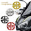 (black-2pcs) 3D Motorcycle Logo Stickers Emblem Badge Decal Tank Wheel for Kawasaki 2