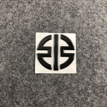 (black-2pcs) 3D Motorcycle Logo Stickers Emblem Badge Decal Tank Wheel for Kawasaki