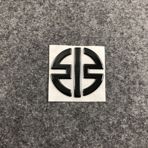 (black-2pcs) 3D Motorcycle Logo Stickers Emblem Badge Decal Tank Wheel for Kawasaki