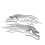 (Silver) Motorcycle Car Universal 3D Emblem Sticker Helmet Skull Decals Fuel Tank 5