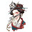 (16cm, Female Samurai 9) Creative Samurai Stickers for Japanese Female Samurai Car Stickers Vinyl 1