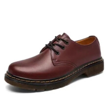 (Red, UK 8=EU 42=260 mm) Mens Womens 1461 Martin Boots 3-Eye Black Smooth Oxford Sole Leather Shoes **
