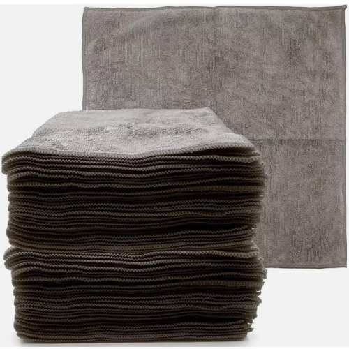 Microfibre Cloths 40x40 Cleaning Drying 20 Pcs Kitchen Window Car Grey