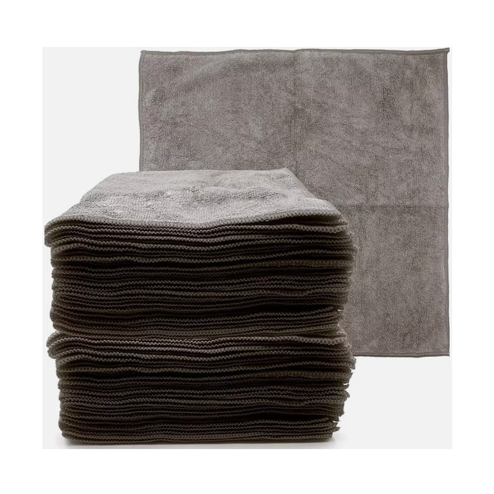 Microfibre Cloths 40x40 Cleaning Drying 20 Pcs Kitchen Window Car Grey