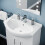 NES Home Dyon 650mm Floorstanding  White Vanity Basin Unit Flat Pack 2