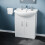 NES Home Dyon 650mm Floorstanding  White Vanity Basin Unit Flat Pack 1