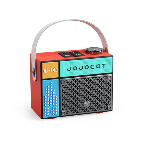 (Red) Portable Bluetooth Speaker with Deep Bass Support TF Card