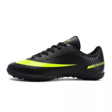 (Black, UK 6) Men Junior Boy Football Boots Ag/tf Soccer Training Shoes Sneaker Size