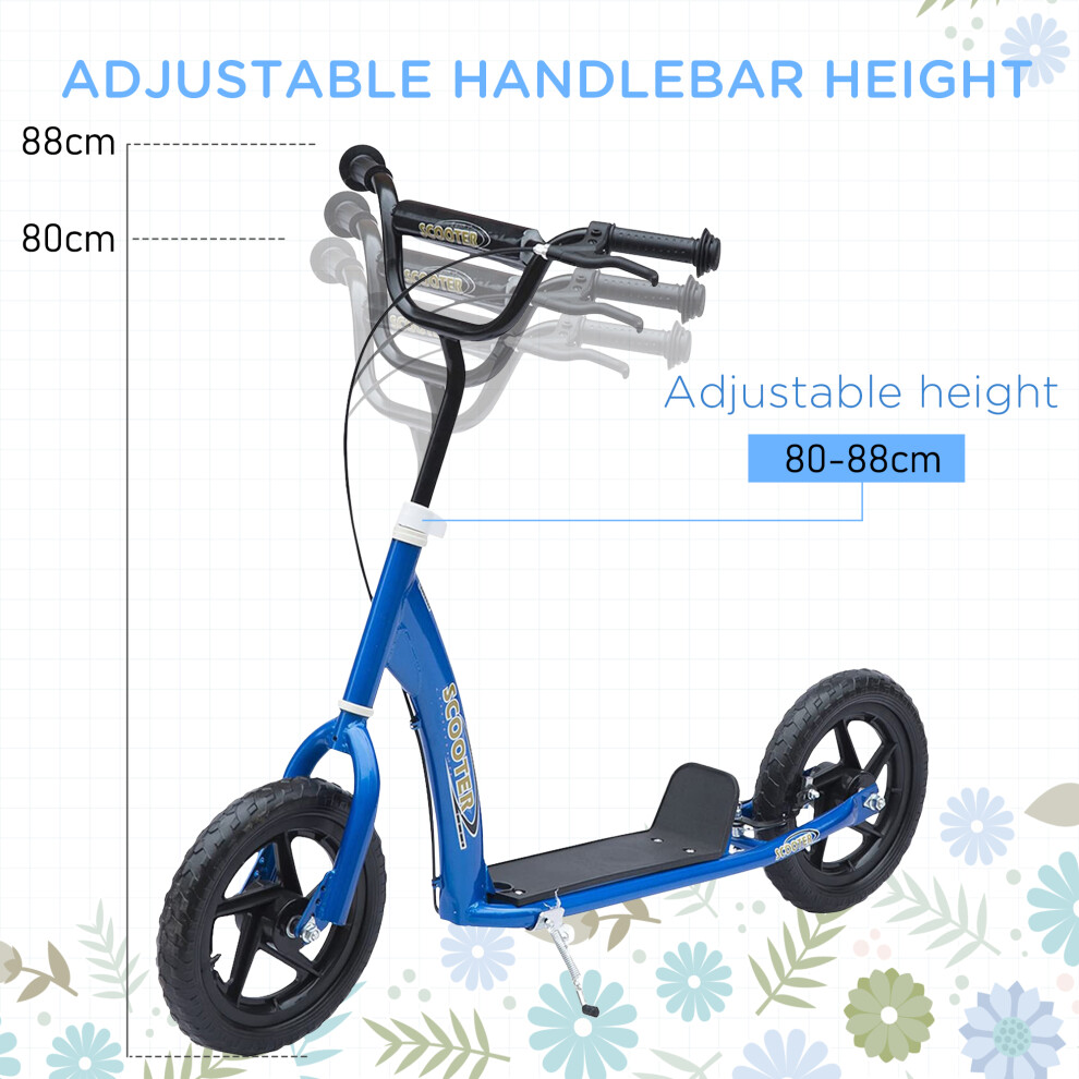 homcom-push-scooter-teen-kids-stunt-bike-ride-on-with-12--eva-tyres--blue