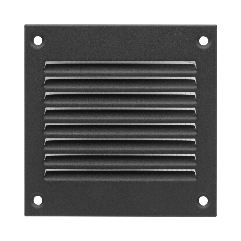 Anthracite Metal Air Vent Grille 100Mm X 100Mm 5056517969595