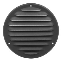Anthracite Metal Round Air Vent Grille 125mm / 164mm
