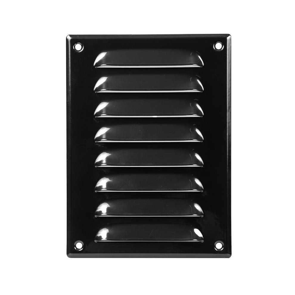 Black Metal Air Vent Grille 140Mm X 190Mm 5056517969656