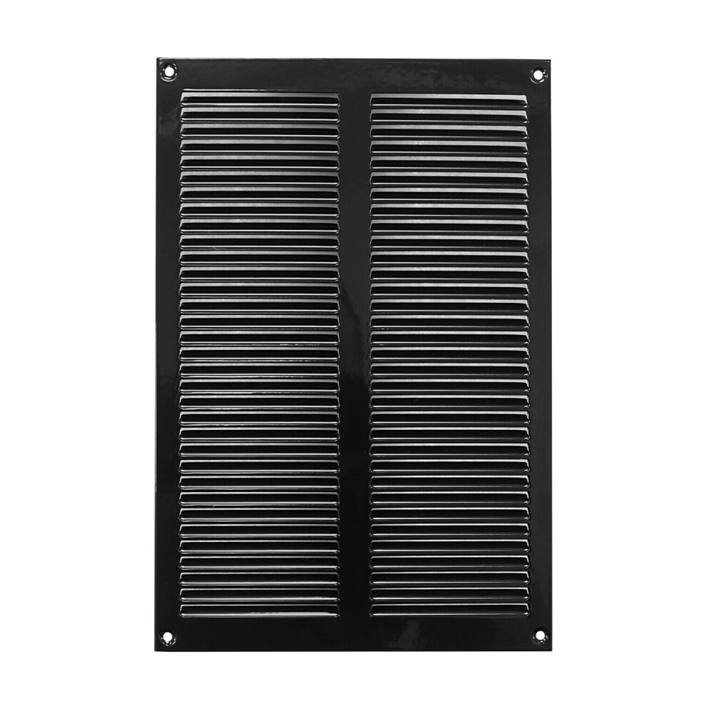 Black Metal Air Vent Grille 200Mm X 300Mm 5056517969618