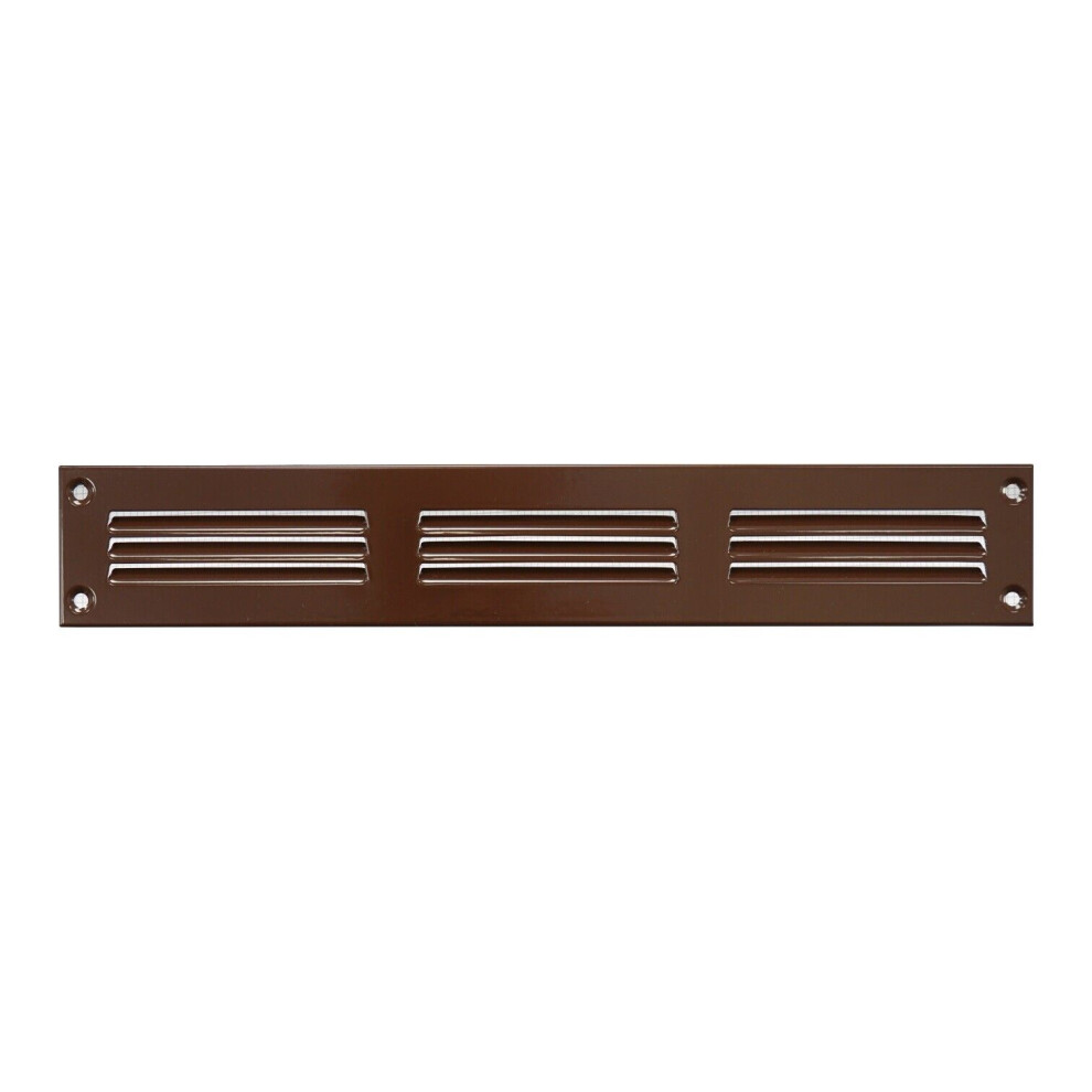 Brown Metal Air Vent Grille 300Mm X 50Mm 5056517969625