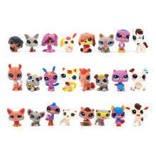 24PCS/Set Littlest Pet Shop Cat Dog Animals LPS Toys 2.3'' PVC Doll Gift Bundle