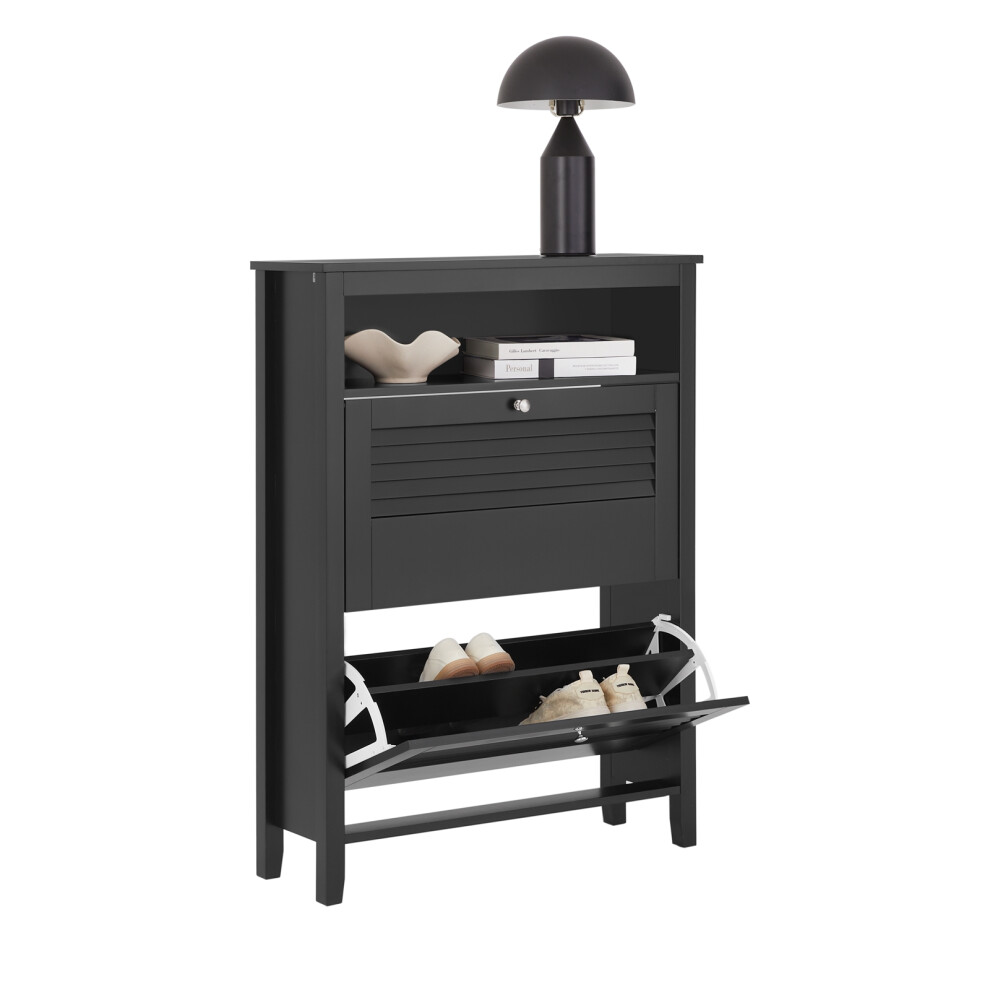 SoBuy FSR152-SCH Hallway Shoe Cabinet Shoe Rack Shoe Storage Cupboard