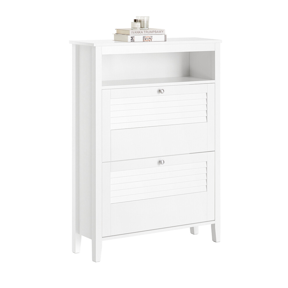 SoBuy FSR152-W Hallway Shoe Cabinet Shoe Rack Shoe Storage Cupboard