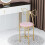 1 Pack Velvet Leather Makeup Dressing Chair Vanity Stool Pink 5