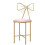1 Pack Velvet Leather Makeup Dressing Chair Vanity Stool Pink 1
