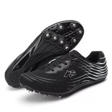 (Black-2, UK Size 5=Tag Size 39) Womens Track Shoe Lace Up & Field Shoes Unisex Spikes Running Comfortable Nails