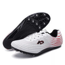 (White, UK Size 4/4.5=Tag Size 38) Womens Track Shoe Lace Up & Field Shoes Unisex Spikes Running Comfortable Nails