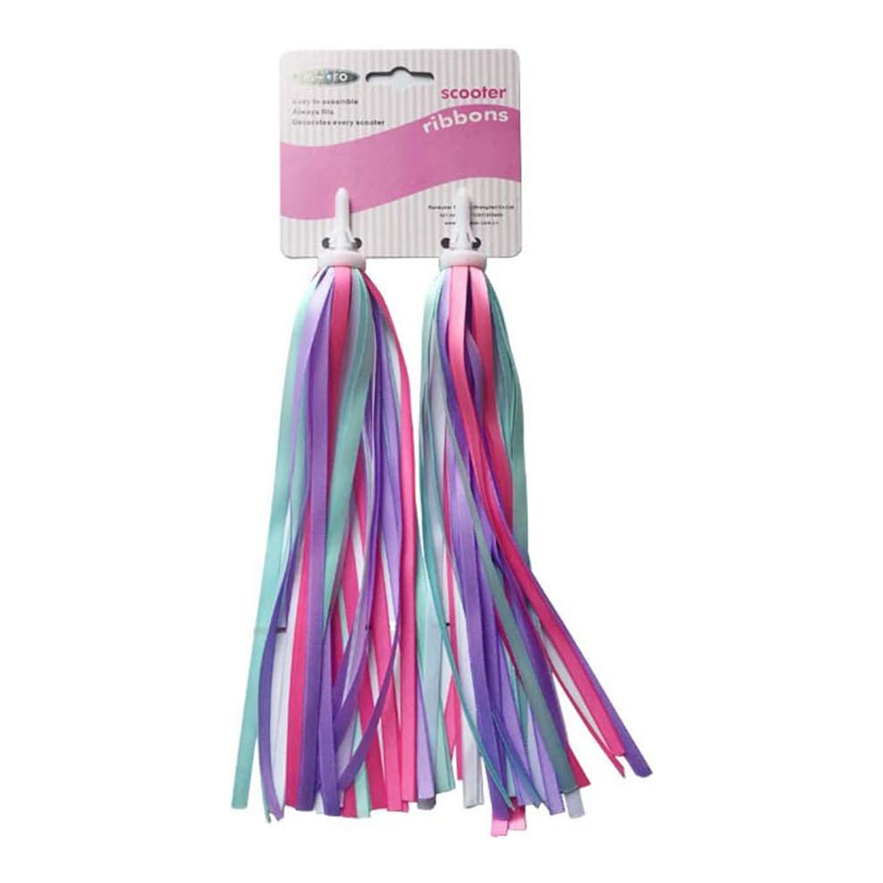Vidillo 1 Pair Rainbow Bike Streamers 2 Pack Baby's Colorful Bicycle Grips Tassel Ribbons Easy Attach To Scooter's/tricycle's/bike's Handlebars Purple