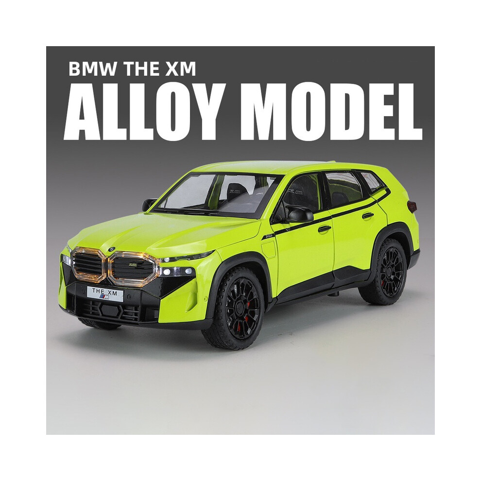 (Green) 1:24 BMW XM SUV Alloy Car Diecasts & Toy Vehicles Car Model Sound and-image-OPC-PDZ62VY-NEW