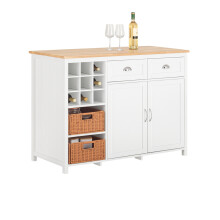 SoBuy KNL05-W, Kitchen Island Kitchen Cabinet Cupboard Sideboard