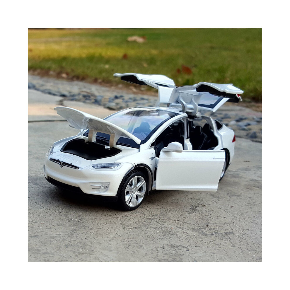 (Modelx White) Halolo New1:32 Tesla MODEL X  MODEL3 Alloy Car Model Diecasts & Toy Vehicles-image-OPC-PDZ66VQ-NEW
