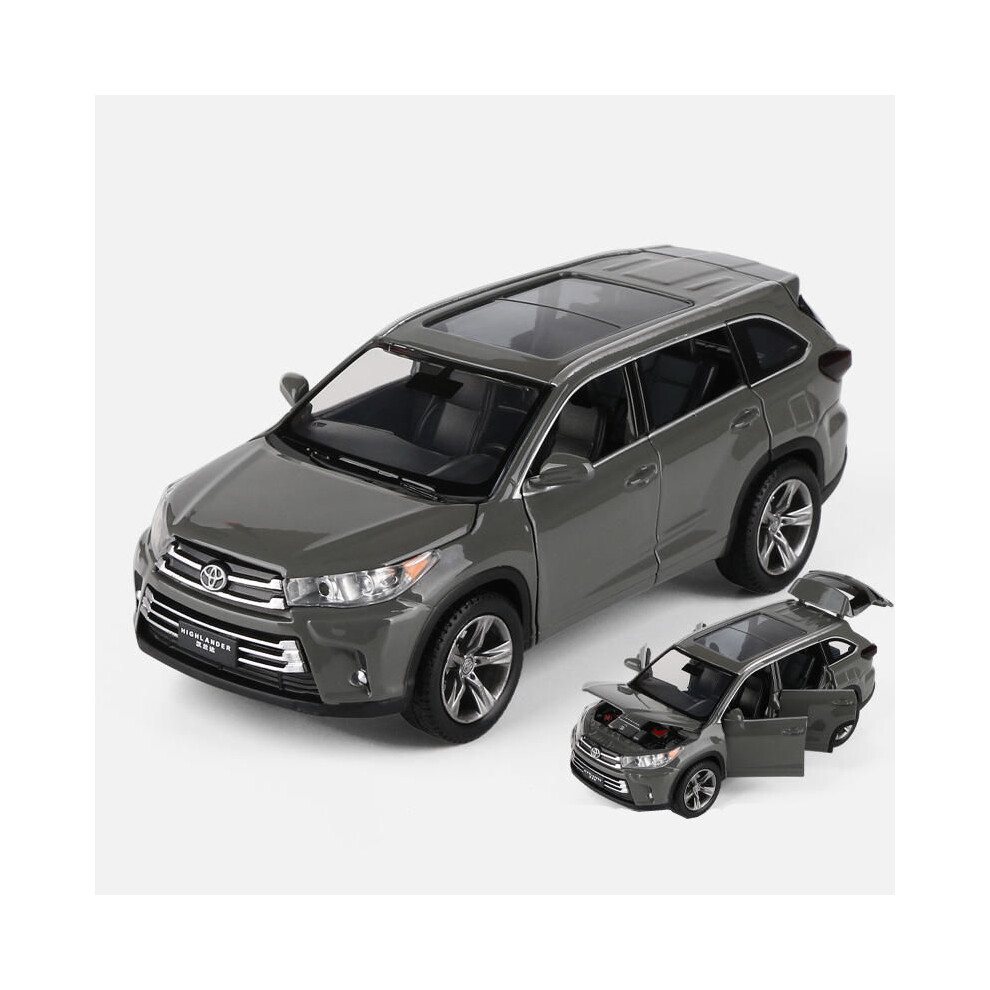 (Gray) 1:32 Toyota Highlander SUV Alloy Car Model Diecasts & Toy Metal Off-road-image-OPC-PDZ67CG-NEW