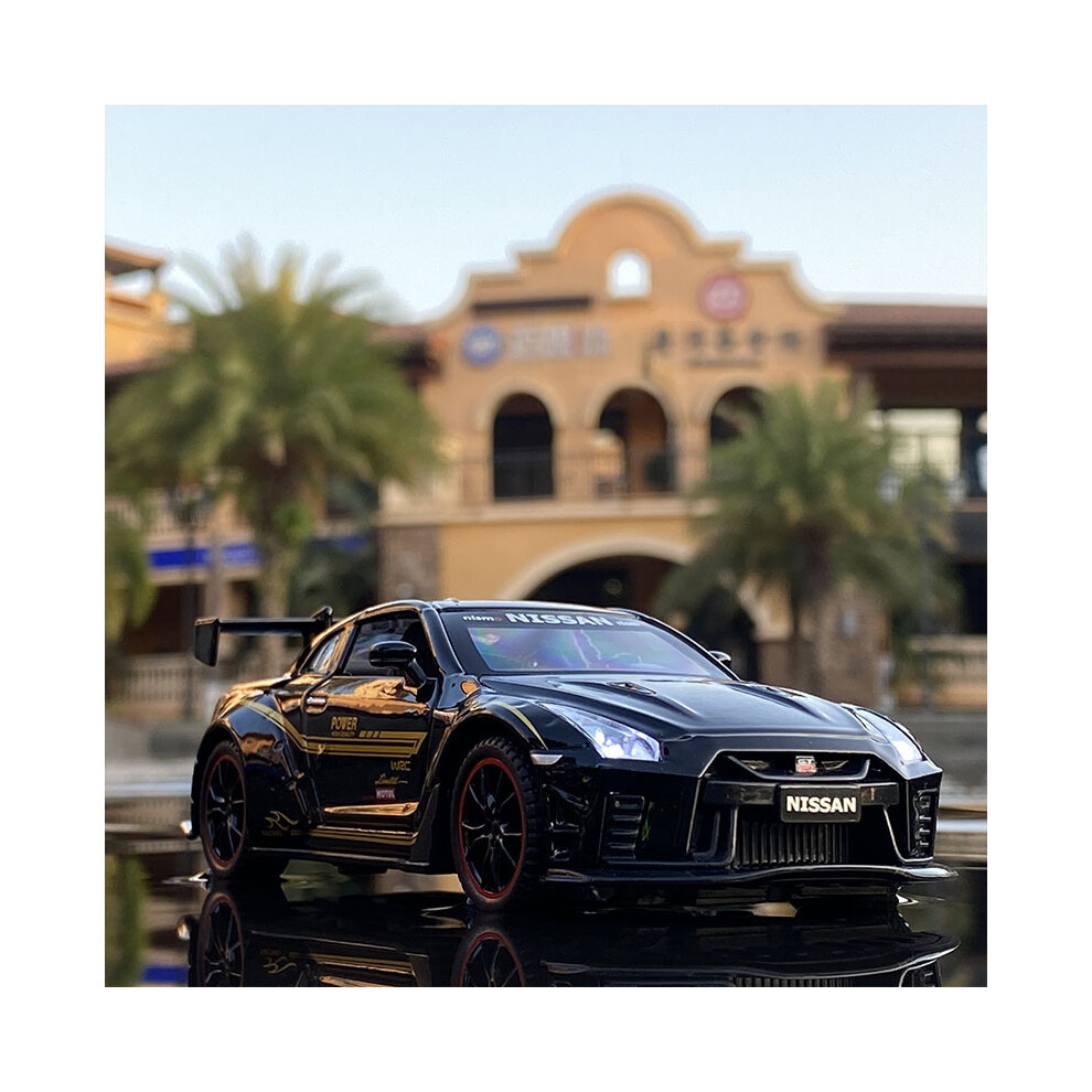 (Black 1) 1:32 NISSAN GTR R34 R35 Alloy Sports Car Model Diecast Metal Vehicles-image-OPC-PDZ686W-NEW