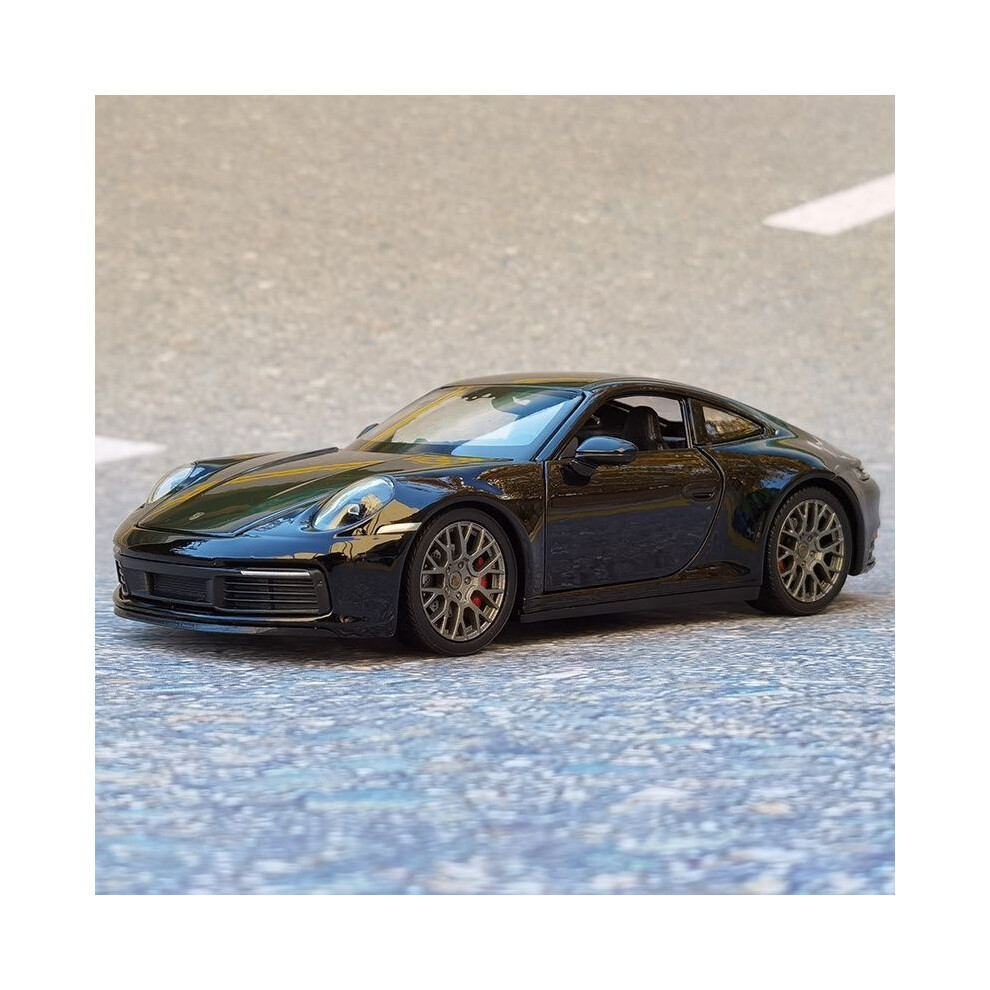 (Black) 1:24 Porsche 911 Carrera 4S Coupe Alloy Sports Car Model Diecasts Metal