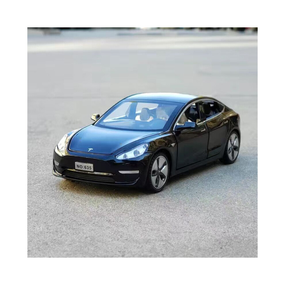 (Model 3 Black) 1:32 Tesla Model 3 Model S Alloy Car Model Diecasts Metal Vehicle Car-image-OPC-PDZ68GN-NEW