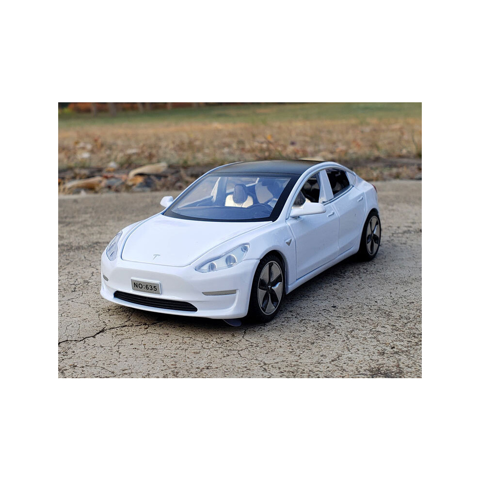 (Model 3 White) 1:32 Tesla Model 3 Model S Alloy Car Model Diecasts Metal Vehicle Car-image-OPC-PDZ68GX-NEW