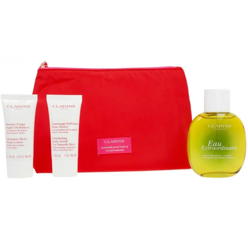 Clarins Eau Extraordinaire ET 100 ml + Lotion 30ml + Scrub 30ml