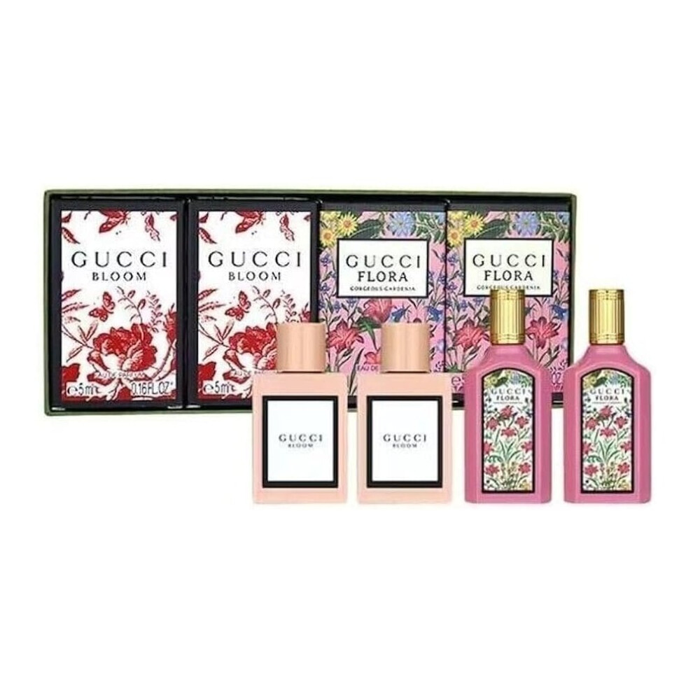 Gucci Gift Set: Gucci Bloom 2 x 5ml EDP Spray + Gucci Flora 2 x 5ml EDP Spray