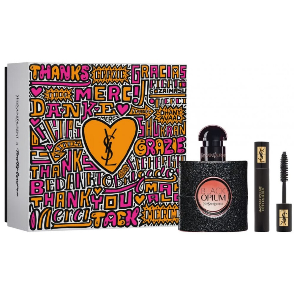 YSL Black Opium Gift Set 30ml EDP + 2ml Mascara