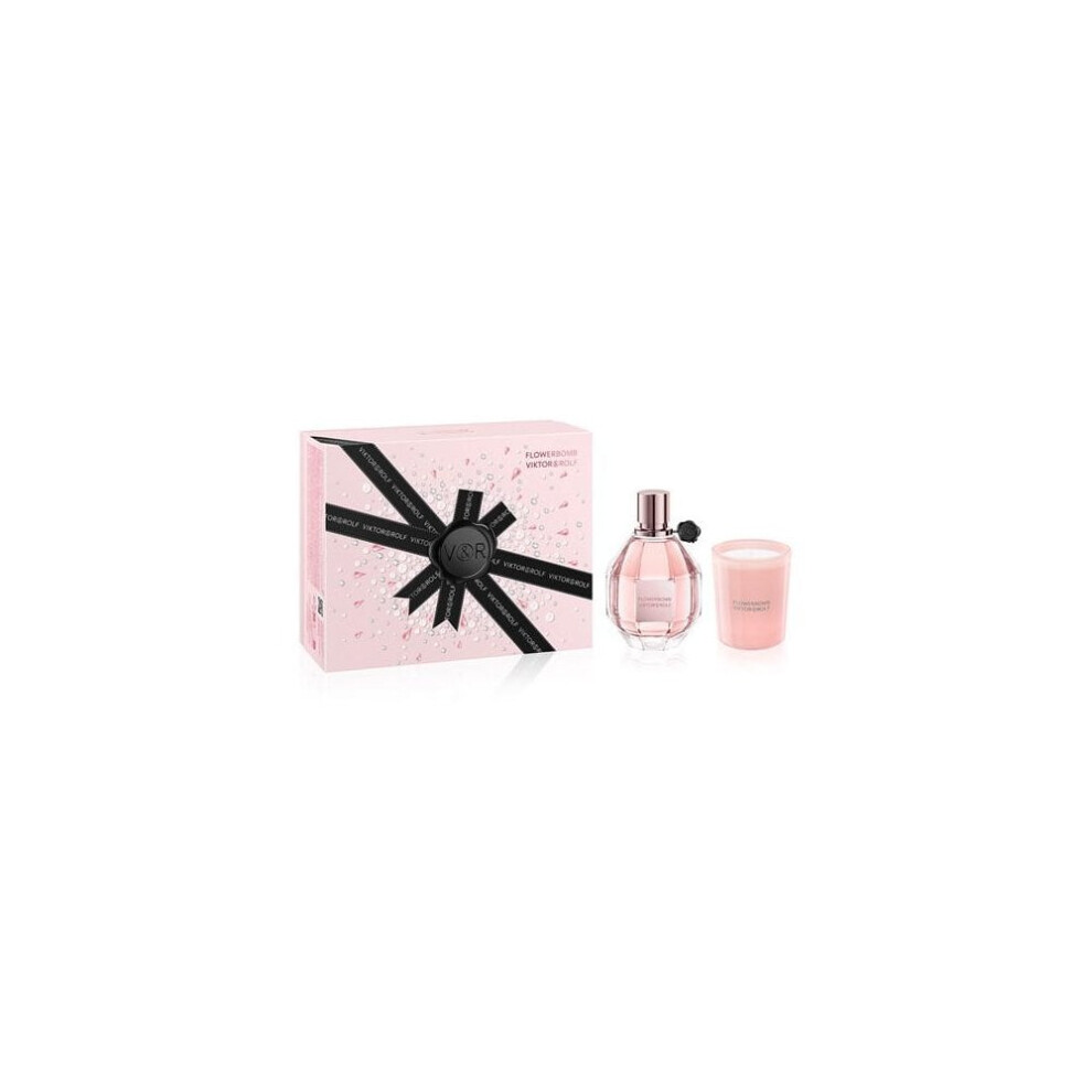 Viktor & Rolf Flowerbomb - 100ml EDP Spray And 70ml Scented Candle Set