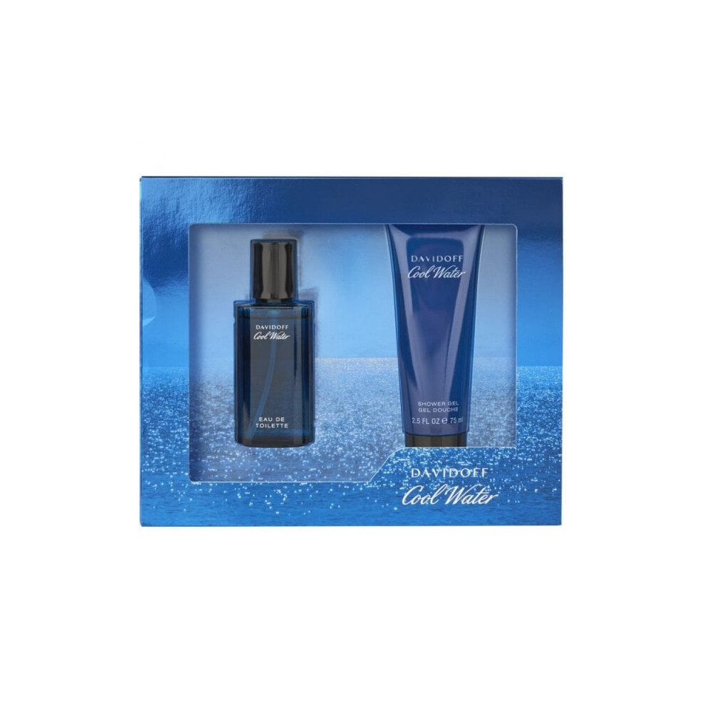 Davidoff Cool Water Gift Set 40Ml EDT Spray + 75ml Shower Gel