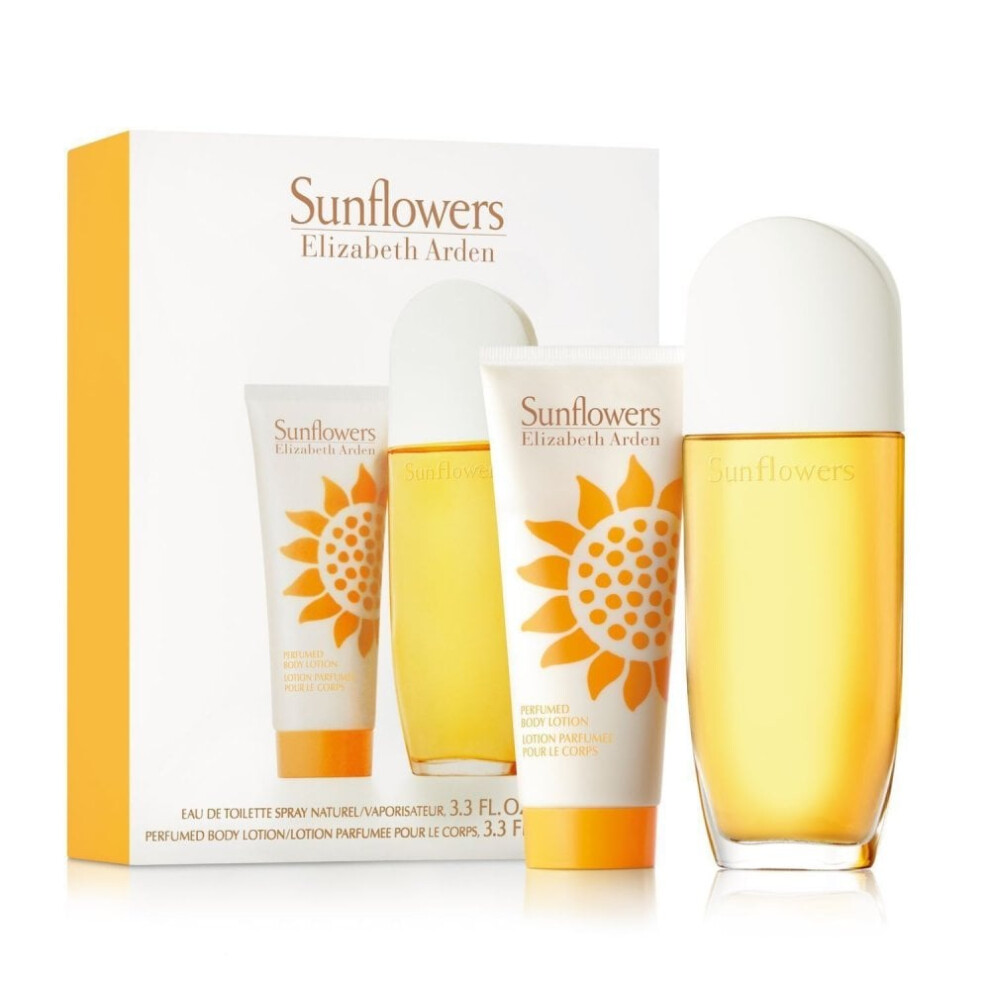 Photos - Shower Gel Elizabeth Arden Sunflowers Gift Set 100ml EDT Spray + 100ml Body Lotion 