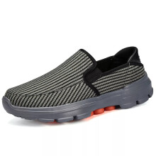 (Gray, 9) Mens Casual Sports Memory Foam Trainers Slip On Walking Shoes Driving Loafers