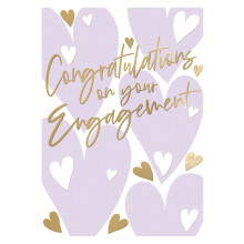 Congratulations On Your Engagement Shiny Love! Contemporary Engagement Card