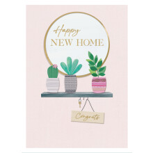 Happy New Home Congrats Plant Pals! Contemporary New Home Greeting Card