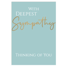 With Deepest Sympathy Thinking Of You Simple Sympathy Greeting Card