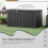 Outsunny Outsunny 336 Litre Rolling Outdoor Garden Storage Box, Plastic Container, Black 5