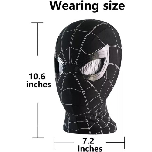 Noir Spider-Man Light Up Interactive Mask with Remote Control Adjustable Eyes 1