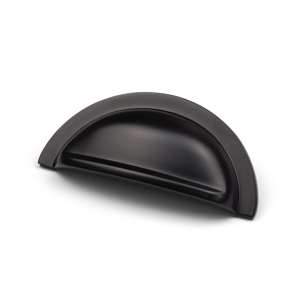 (76mm Cup Handle) Matt Black Cabinet Cup & D Handles & Knobs