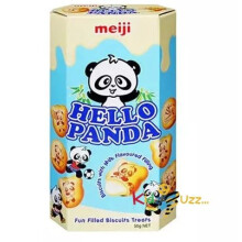 10 x Hello Panda Double Chocolate Milk Filled Biscuits Snack 50g